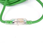 Extension Cord Outdoor SJEOW 12 / 3 Lighted Single Tap Green 50ft