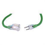 Extension Cord Outdoor SJEOW 14 / 3 1-Outlet Lighted 30ft Green