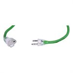 Extension Cord Outdoor SJEOW 14 / 3 Lighted Single Tap Green 50ft