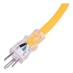 Extension Cord Outdoor SJTW 12 / 3 Lighted 3-Tap Yellow 30ft