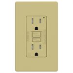 Decora GFCI Receptacle with Wall Plate T / R 15Amp Ivory