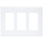 Plaque Murale Decora 3 Gangs Blanc