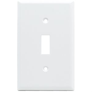 Decora Toggle Switch Wall Plate 1-Gang White