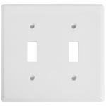 Toggle Switch Wall Plate 2-Gang White