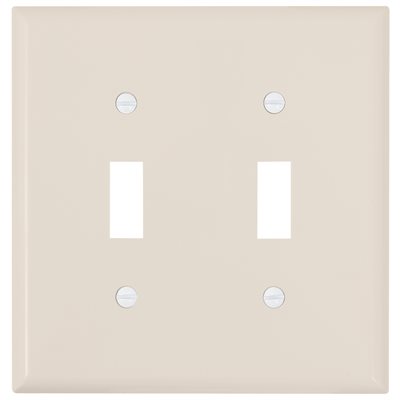 Decora Toggle Switch Wall Plate 2-Gang Ivory