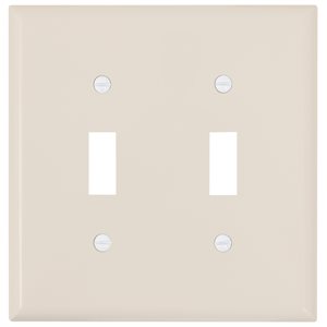 Decora Toggle Switch Wall Plate 2-Gang Ivory