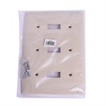 Toggle Switch Wall Plate 3-Gang Ivory