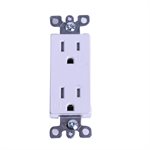 Decora Duplex Receptacle Rectangular T / R 15Amp White