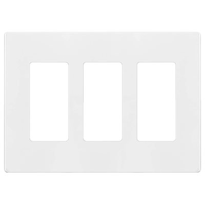 Plaque Murale Decora sans Vis 3 Gangs Blanc