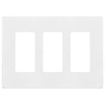 Decora Wall Plate Screwless 3-Gang White