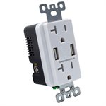 Prise Decora Double avec Port USB Type A&C 20Amp Blanche