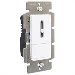 Decora Switch Slide Dimmer LED / CFL / Inca. 3-Way 1 Pole White