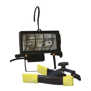 Workshop Halogen Trouble Light with Hook & Clamp 150W