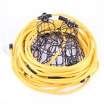 Industrial String Work Light 10-Cages STW 12 / 3 100ft for LED 150W