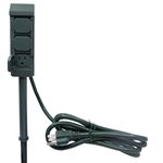 Outdoor Mini Power Stake Grounded 3-Outlet Green