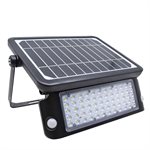 LED Solar Security Floodlight 10W with Dual PIR Sensors Black