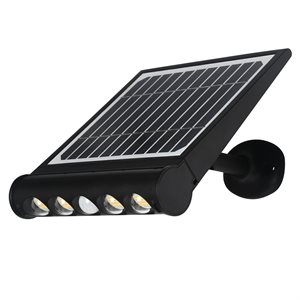 LED Solar Multifunction Motion Light With 7-in-1 Mount Black