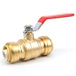 Push-Fit Pex Brass Ball Valve 3 / 4in Lead-Free