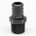 Pex Poly Male Adapter Barb To MPT 3 / 4 x 3 / 4in Black