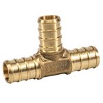 24PK Brass Pex Tee ¾in Barb x ¾in Barb x ¾in Barb Lead Free