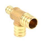 Pex Brass Tee Barb To Barb 3 / 4 x 1 / 2 x 3 / 4in