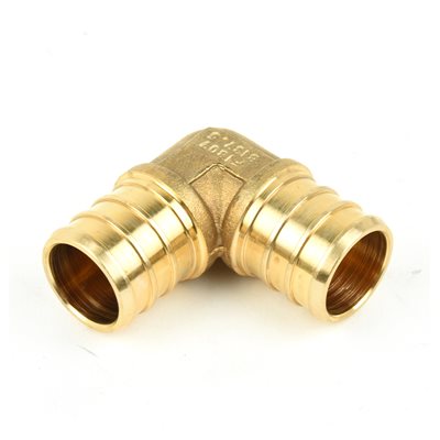 Pex Brass 90° Elbow Barb To Barb 3 / 4 x 3 / 4in