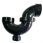 ABS P-Trap With C / O With Union 1½in Black