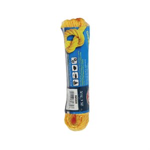 Poly Twist Rope Yellow ¼in x 50ft