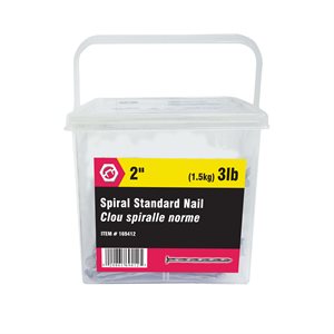 Spiral Standard Nail 2in 3lbs (1.5kg) / pk