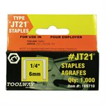 Staples JT21 ¼in x 7 / 16in Crown 20ga 5000 / Box
