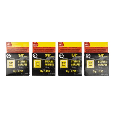 Staples T50 ¼in x 3 / 8in Crown 20ga 5000 / pk