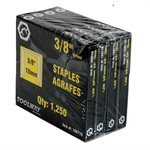 Staples T50 3 / 8in x 3 / 8in Crown Chisel Point 20ga 4x1250 / pk