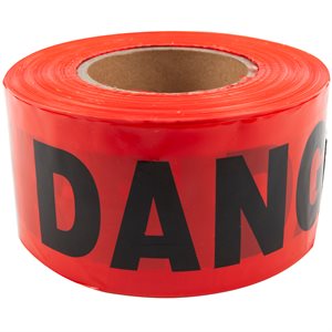 Barrier Danger Tape 3inx1000ft Red