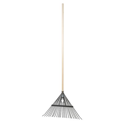 Lawn & Leaf Rake Flex-Steel 24-Tine 24" 54" Wood Handle