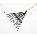 Lawn & Leaf Rake Flex-Steel 24-Tine 24" 54" Wood Handle