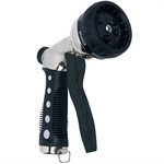 Hose Nozzle Sprayer Front Trigger 7-Pattern Zinc / Black