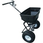 Heavy Duty Broadcast Spreader Seed & Fertilizer Pneumatic Wheels 66lb (30kg)