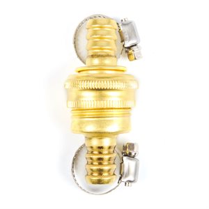 Brass Male & Female Hose End Replacement w / Clamps 1 / 2"