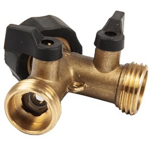 Brass Hose Y Control Valve with Shut-off levers