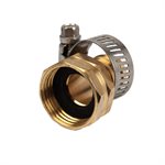 Brass Female Hose End Replacement w / Clamp 3 / 4"