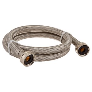 Flex Connector SS 3 / 4in Hose x 3 / 4in Hose 72in Washing Machine