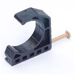 10PK Pex Poly J-Strap Hanger 1 / 2in Black