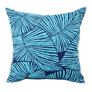 Outdoor Toss Pillow 16in x 16in Talia Leaf Blue / Green