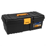 Plastic Toolbox Without Tray 16in Black / Orange