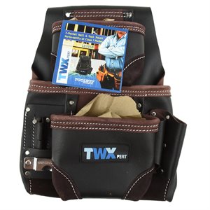 Heavy Duty Tool Bag Oil Tanned Leather 7-Pocket