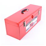 Toolbox With Lid Red Steel 24in