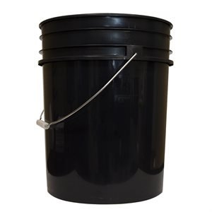 5 Gal Plastic Bucket Black (.090in thickness)