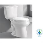Toilet Single Flush Elongated-Front 4.8L 2-Piece White
