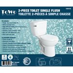 Toilette 2-Pièces À Chasse Simple 6L À Cuvette Allongée Blanc