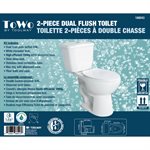 2-Piece Toilet Dual Flush 4L / 6L Elongated Bowl White